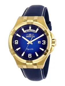 Invicta Men Dial & Leather Straps Analogue Watch 30185