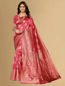 KALINI Woven Design Zari Pure Silk Kanjeevaram Saree