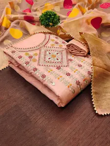 APNISHA Ethnic Motifs Embroidered Sequinned Unstitched Dress Material