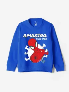 YK Marvel Boys Spider-man Character Printed Sweatshirt