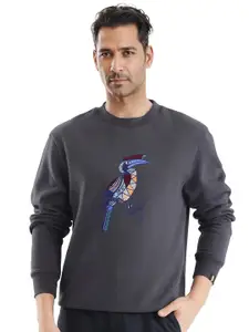 RARE RABBIT Men Printed Sweatshirt