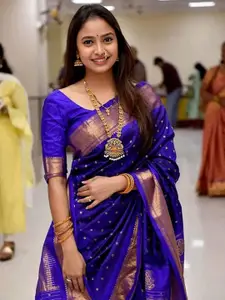 Areca Designer Pure Silk Ethnic Motifs Woven Design Zari Banarasi Saree