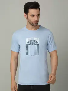 LOUIS STITCH Men Graphic Printed Round Neck Cotton T-shirt