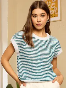 Berrylush Women Striped Sweater Vest