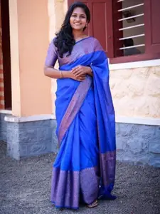 Areca Designer Paisley Zari Pure Silk Banarasi Saree