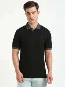 Calvin Klein Jeans Men Solid Polo Collar Cotton Slim Fit T-shirt
