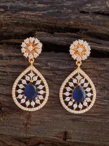 Kushal's Fashion Jewellery Embellished Bridal Mint Rhodium-Plated CZ Party Pendant Set