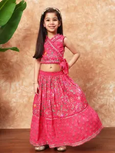 Readiprint Girls Printed Cotton Ready to Wear Lehenga & Blouse