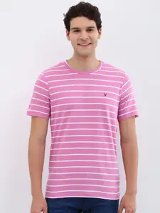 Allen Solly Men Striped Round Neck Cotton T-shirt