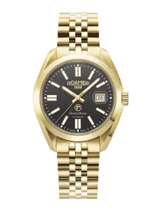 ROAMER Men Brass Dial Reset Time Analogue Motion Powered Watch 996983 46 85 20