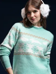 Tokyo Talkies Women Printed Pullover Sweater