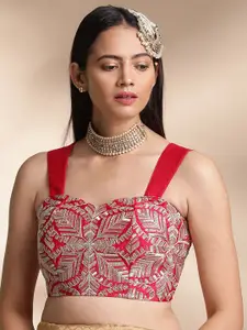 flaher Embroidered Saree Blouse