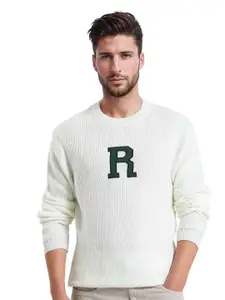 RARE RABBIT Men Typography Pullover