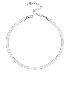 WHITE LIES Silver-Plated Anklet