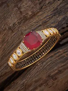 Kushal's Fashion Jewellery Embellished Bridal  Kundan Studded Kada Bangle