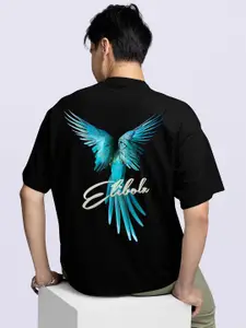 Elibolz Men Bio Finish Graphic Printed Round Neck Cotton Oversized T-shirt