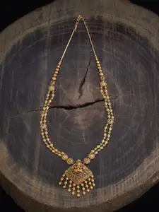 Kushal's Fashion Jewellery Gold-Plated Antique Necklace