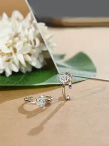 TOUCH925 Women Silver Toe Rings