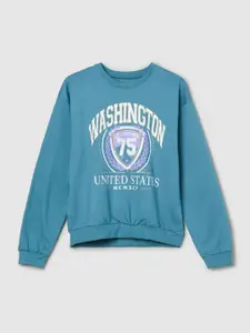 max Girls Printed Pullover Sweatshirt