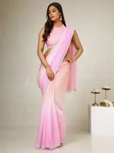 Soch Ombre Beads and Stones Tissue Saree