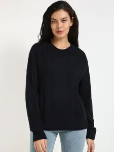 Tommy Hilfiger Women Self Design Pullover Sweaters