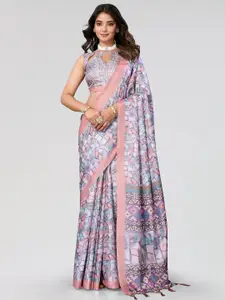 KALINI Printed Saree With Blouse Piece