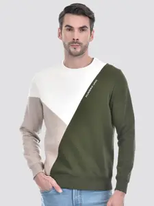 Numero Uno  Men Cotton Colourblocked Pullover Sweatshirt