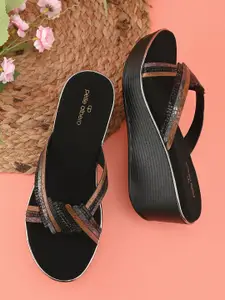 pelle albero Women PU Wedge Heel Sandals