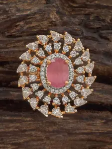 Kushal's Fashion Jewellery Rhodium-Plated Zircon Embellished Bridal Contemporary Studs