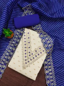 APNISHA Ethnic Motifs Embroidered Unstitched Dress Material