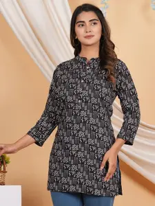 Aarti  Fashion Aarti Fashion Women Floral Printed Boat Neck Kurti