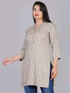 Aarti  Fashion Aarti Fashion Women Floral Printed Mandarin Collar Kurti