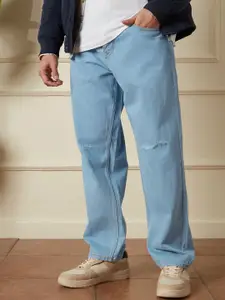 WROGN Men Wide Leg Slash Knee Jeans