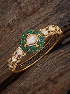 Kushal's Fashion Jewellery Embellished Bridal  Kundan Studded Kada Bangle