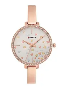 Curren Women Embellished Dial & Stainless Steel Wrap Around Straps Analogue Watch CR-1842