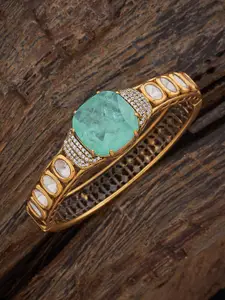 Kushal's Fashion Jewellery Embellished Bridal  Kundan Studded Kada Bangle