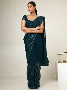 Soch Embellished Sequinned Pure Georgette Saree