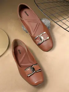 Bata Women Square Toe Ballerinas Flats