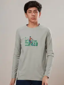 Technosport Boys aw'24 UPF50 Typography Printed Casual T-shirt