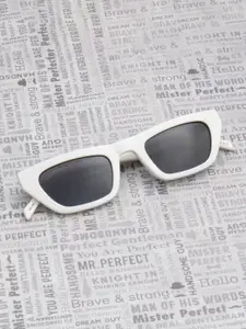 Ted Smith  White Aesthetic Cateye Luxury Acetate Sunglasses Women with Polarised Lens