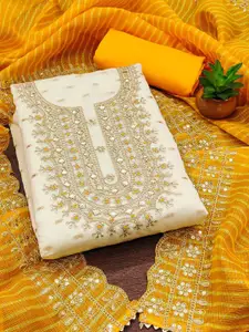 APNISHA Floral Embroidered Sequinned Unstitched Dress Material