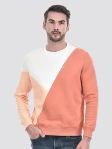 Numero Uno Men Cotton Colourblocked Pullover Sweatshirt