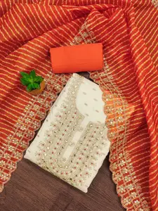 APNISHA Ethnic Motifs Embroidered Sequinned Unstitched Dress Material