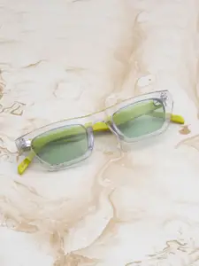 Ted Smith Crystal-Green Aesthetic Cateye Luxury Acetate Women Sunglasses with Polarised Lens