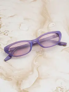 Ted Smith Purple Cateye Aesthetic Premium Acetate Sunglasses Women with Polarised Lens