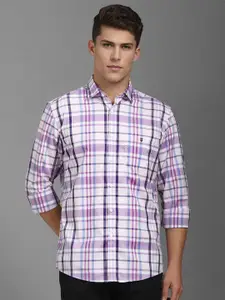Louis Philippe Sport Men Opaque Checked Pure Cotton Casual Shirt