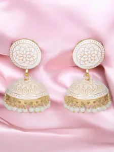 Nilu's Collection Brass Plated Contemporary Jhumkas