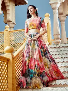 Alaya Advani Embellished Tissue Ready to Wear Lehenga & Blouse with Dupatta