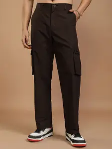 HIGHLANDER Men Cotton Straight Fit Cargos Trousers