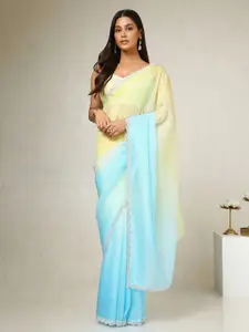 Soch Ombre Beads and Stones Organza Saree